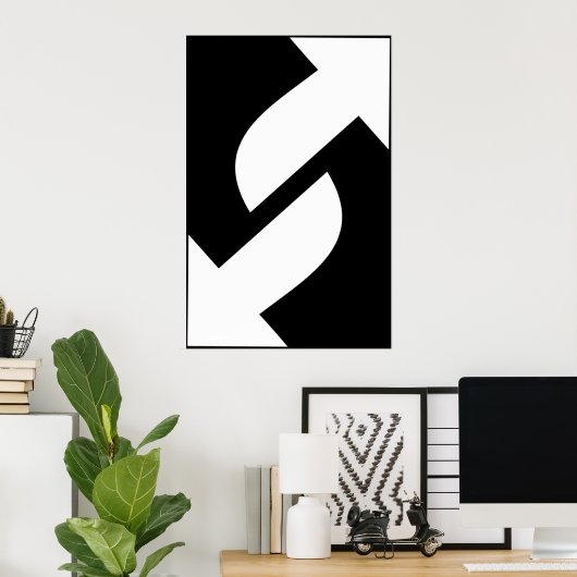 Poster Uno - Inverser (Bureau à domicile)