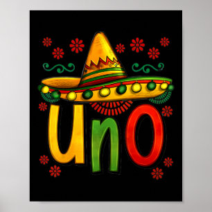 Poster Uno Mon premier anniversaire mexicain Cinco De May
