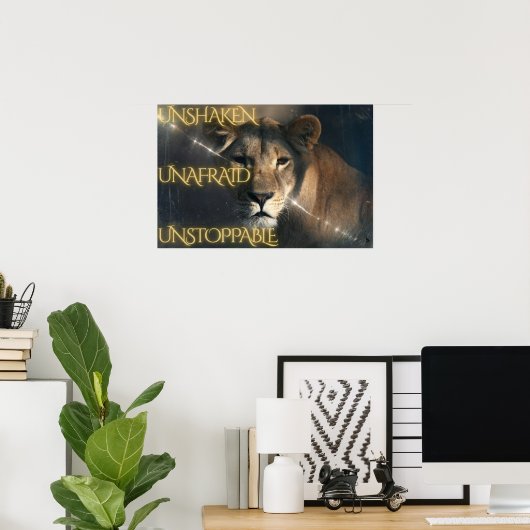 Poster Unshaken.  Unafraid.  Unstoppable. (Bureau à domicile)