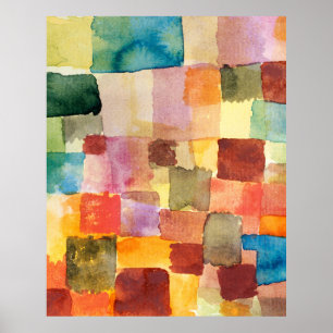 Poster Untitled water color squares - Paul Klee