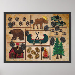 Poster Up North Cabin Fever