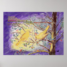 Upanishad cite l'art au crayon couleur "deux oisea
