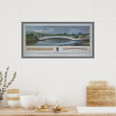 Poster Upper Schuylkill Pont couvert Philadelphie PA (Cuisine)