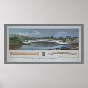 Poster Upper Schuylkill Pont couvert Philadelphie PA