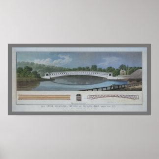Poster Upper Schuylkill Pont couvert Philadelphie PA