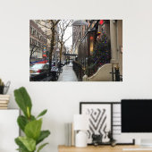 Poster Upper West Side NYC Neige Feux de Noël New York (Bureau à domicile)