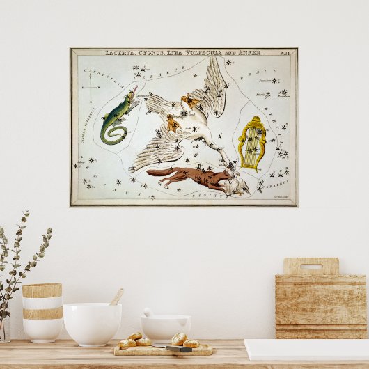 Poster Urania's Mirror - Lacerta, Cygnus, Lyra, Vulpecula (Cuisine)