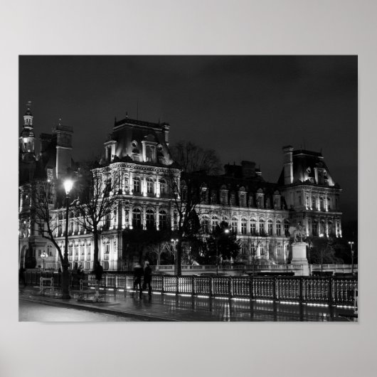 Poster Urbain, moderne photo de vie nocturne parisienne (Devant)