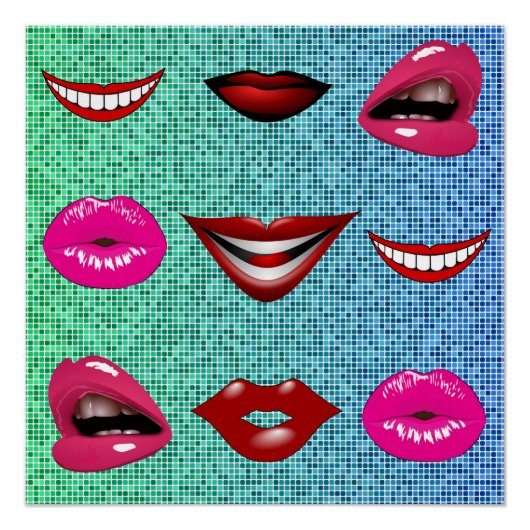 Poster Urban Funky Hip Cool Lips Motif (Devant)