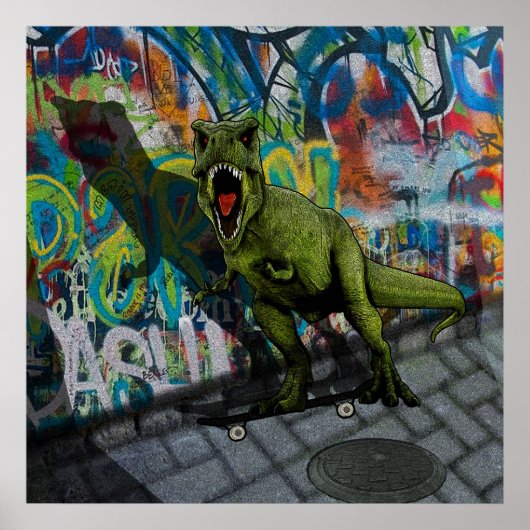 Poster Urban T-Rex (Devant)