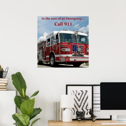 Poster Urgence 911 (Bureau à domicile)