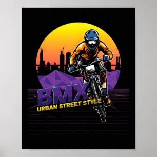 Poster Urne de style de rue Bmx cycliste motard sports ex