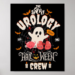 Poster Urologie éffrayante Halloween Crew Cute Ghost Nurs