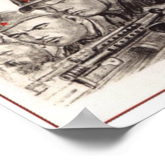 Poster URSS 2ème guerre mondiale Propagande soviétique 19 (Coin)