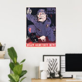 Poster URSS 2ème guerre mondiale Propagande soviétique 19 (Bureau à domicile)