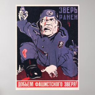 Poster URSS 2ème guerre mondiale Propagande soviétique 19