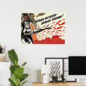 Poster URSS 2ème guerre mondiale Propagande soviétique 19 (Bureau à domicile)