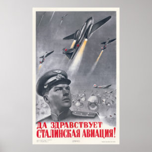Poster URSS CCCP Guerre froide Union soviétique Propagati