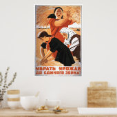 Poster URSS CCCP Guerre froide Union soviétique Propagati (Cuisine)