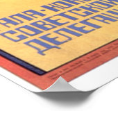 Poster URSS CCCP Guerre froide Union soviétique Propagati (Coin)