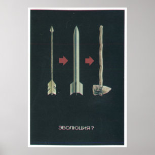Poster URSS CCCP Guerre froide Union soviétique Propagati