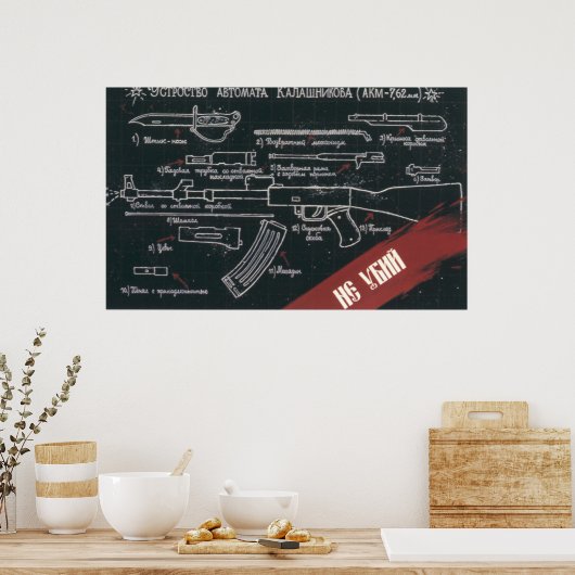 Poster URSS CCCP Guerre froide Union soviétique Propagati (Cuisine)