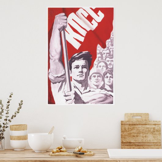 Poster URSS CCCP Guerre froide Union soviétique Propagati (Cuisine)