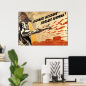 Poster URSS CCCP Guerre froide Union soviétique Propagati (Bureau à domicile)