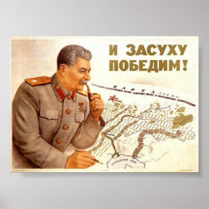 Poster URSS CCCP Guerre froide Union soviétique Propagati