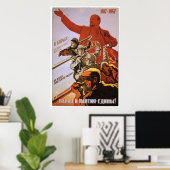 Poster URSS CCCP Guerre froide Union soviétique Propagati (Bureau à domicile)