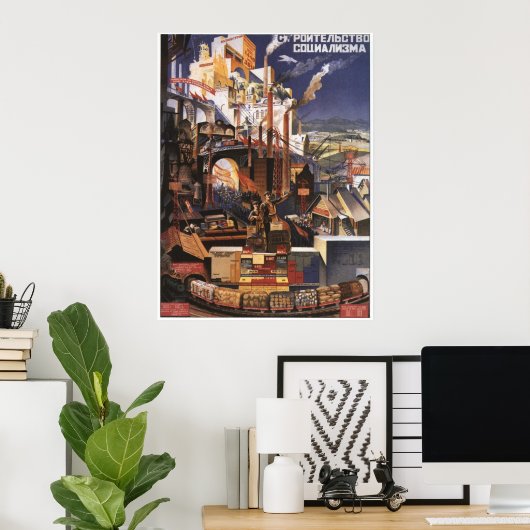 Poster URSS CCCP Guerre froide Union soviétique Propagati (Bureau à domicile)