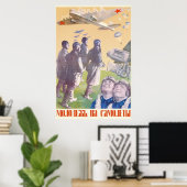 Poster URSS CCCP Guerre froide Union soviétique Propagati (Bureau à domicile)