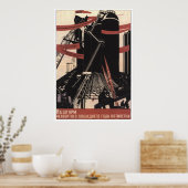 Poster URSS CCCP Guerre froide Union soviétique Propagati (Cuisine)