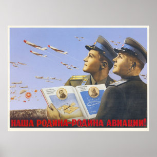Poster URSS CCCP Guerre froide Union soviétique Propagati