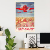 Poster URSS CCCP Guerre froide Union soviétique Propagati (Bureau à domicile)