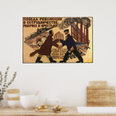 Poster URSS CCCP Guerre froide Union soviétique Propagati (Cuisine)