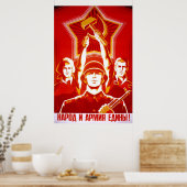 Poster URSS CCCP Guerre froide Union soviétique Propagati (Cuisine)