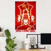 Poster URSS CCCP Guerre froide Union soviétique Propagati (Bureau à domicile)