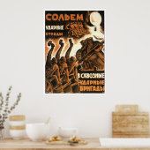 Poster URSS CCCP Guerre froide Union soviétique Propagati (Cuisine)