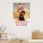 Poster URSS CCCP Guerre froide Union soviétique Propagati (Cuisine)
