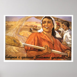 Poster URSS CCCP Guerre froide Union soviétique Propagati