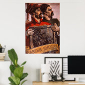 Poster URSS CCCP Guerre froide Union soviétique Propagati (Bureau à domicile)