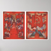 Poster URSS CCCP Guerre froide Union soviétique Propagati (Devant)