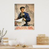 Poster URSS CCCP Guerre froide Union soviétique Propagati (Cuisine)
