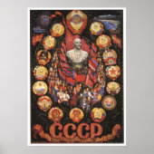 Poster URSS CCCP Guerre froide Union soviétique Propagati (Devant)
