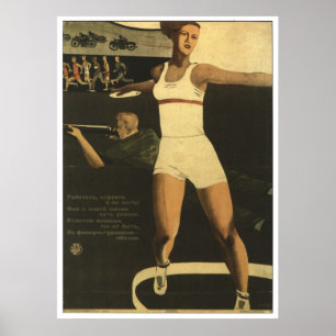 Poster URSS CCCP Guerre froide Union soviétique Propagati