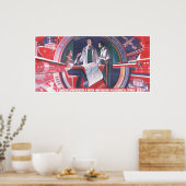 Poster URSS CCCP Guerre froide Union soviétique Propagati (Cuisine)