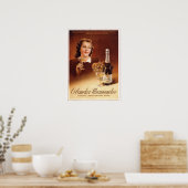 Poster URSS Champagne soviétique Publicité 1952 (Cuisine)