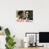 Poster URSS Propagande soviétique 1954 (Bureau à domicile)