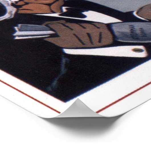 Poster URSS Union soviétique Anti-capitalisme 1948 (Coin)